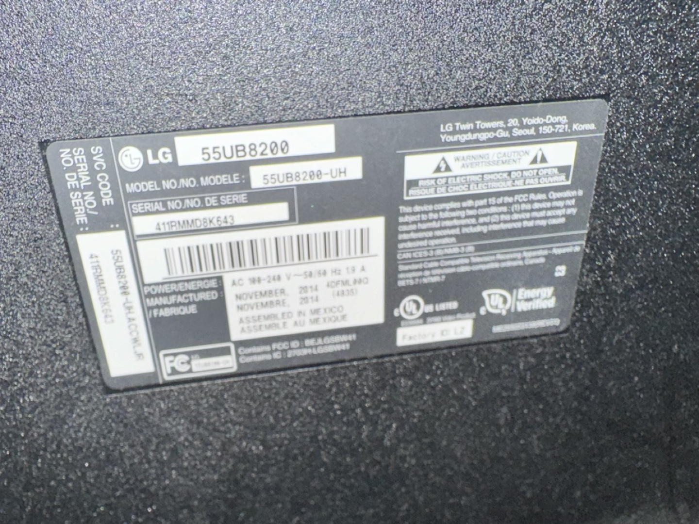 LG 55UB8200-UH 55 Inch Smart TV - photo 3