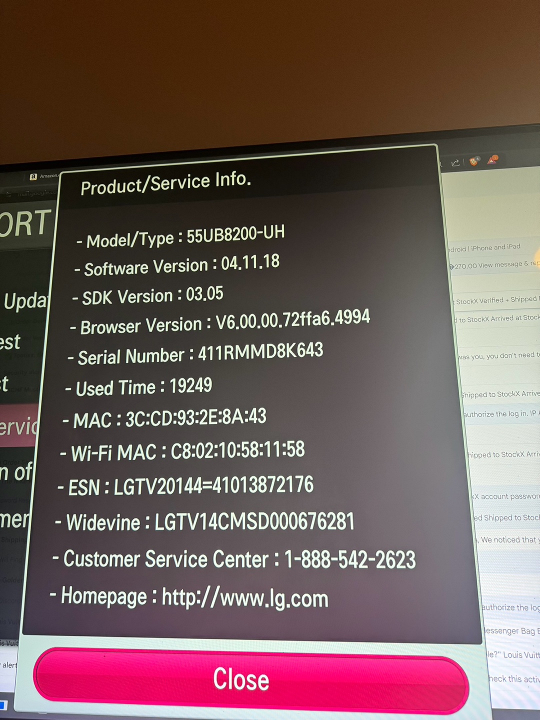 LG 55UB8200-UH 55 Inch Smart TV - photo 2