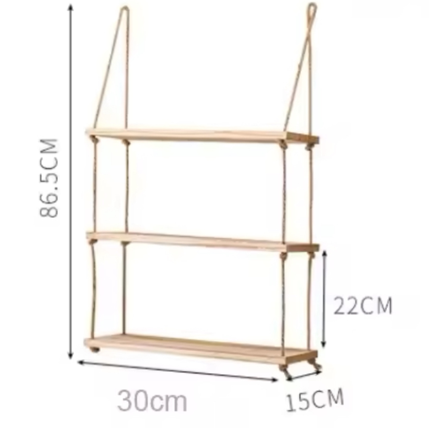Wooden Hanging shelves - photo 2