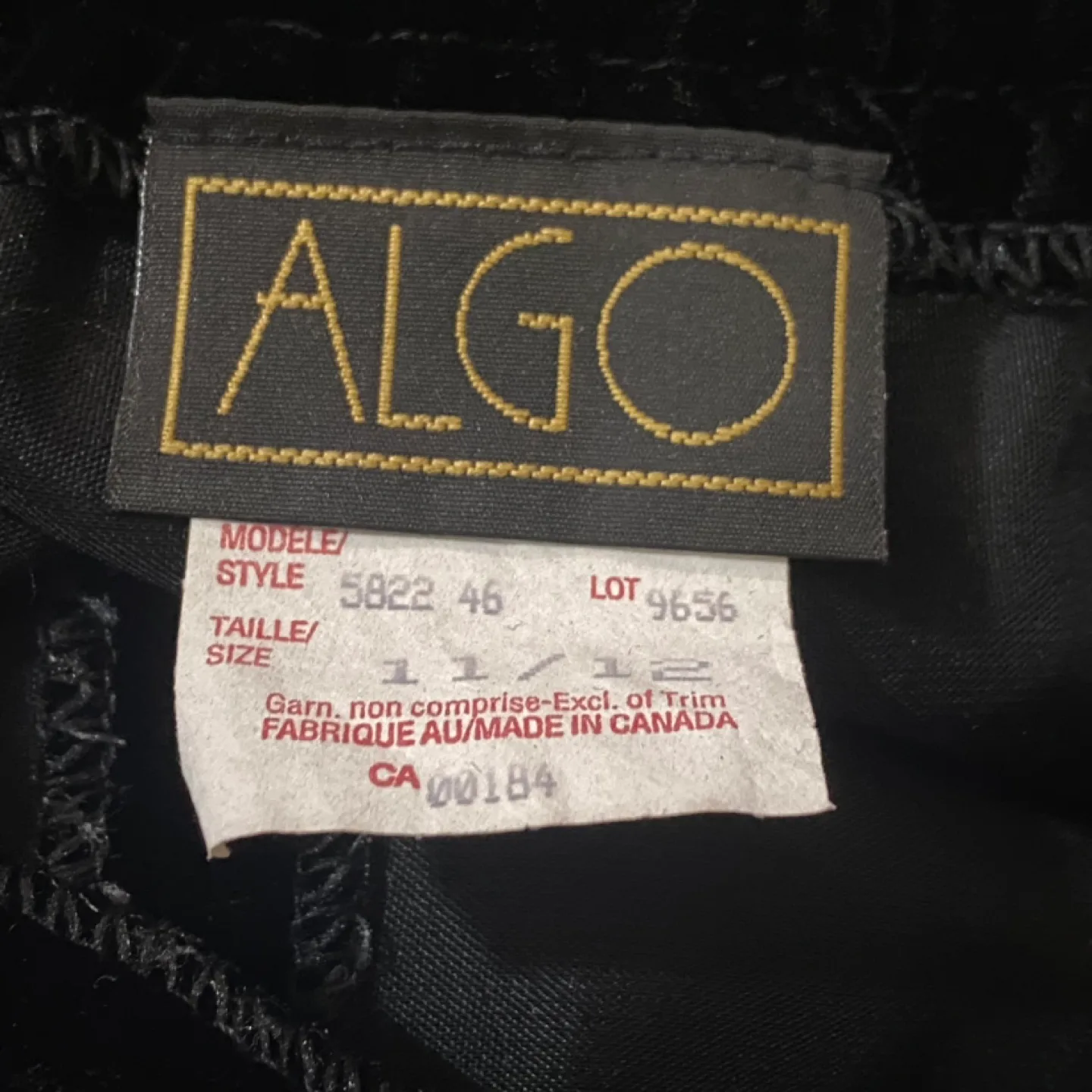 Black Velvet Skirt with Side Slit - Size 12 image indicator(6)