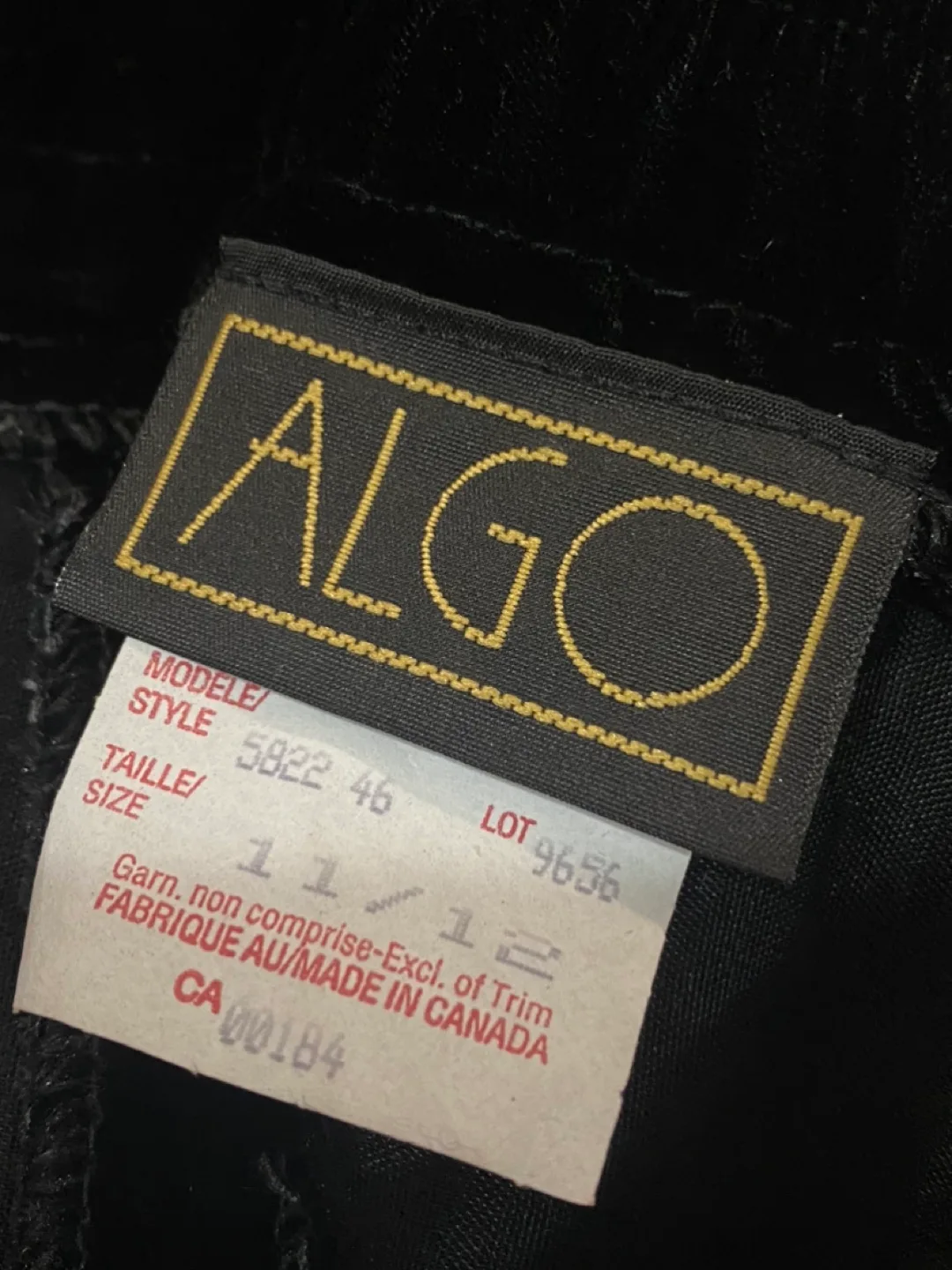 Black Velvet Skirt with Side Slit - Size 12 image indicator(9)