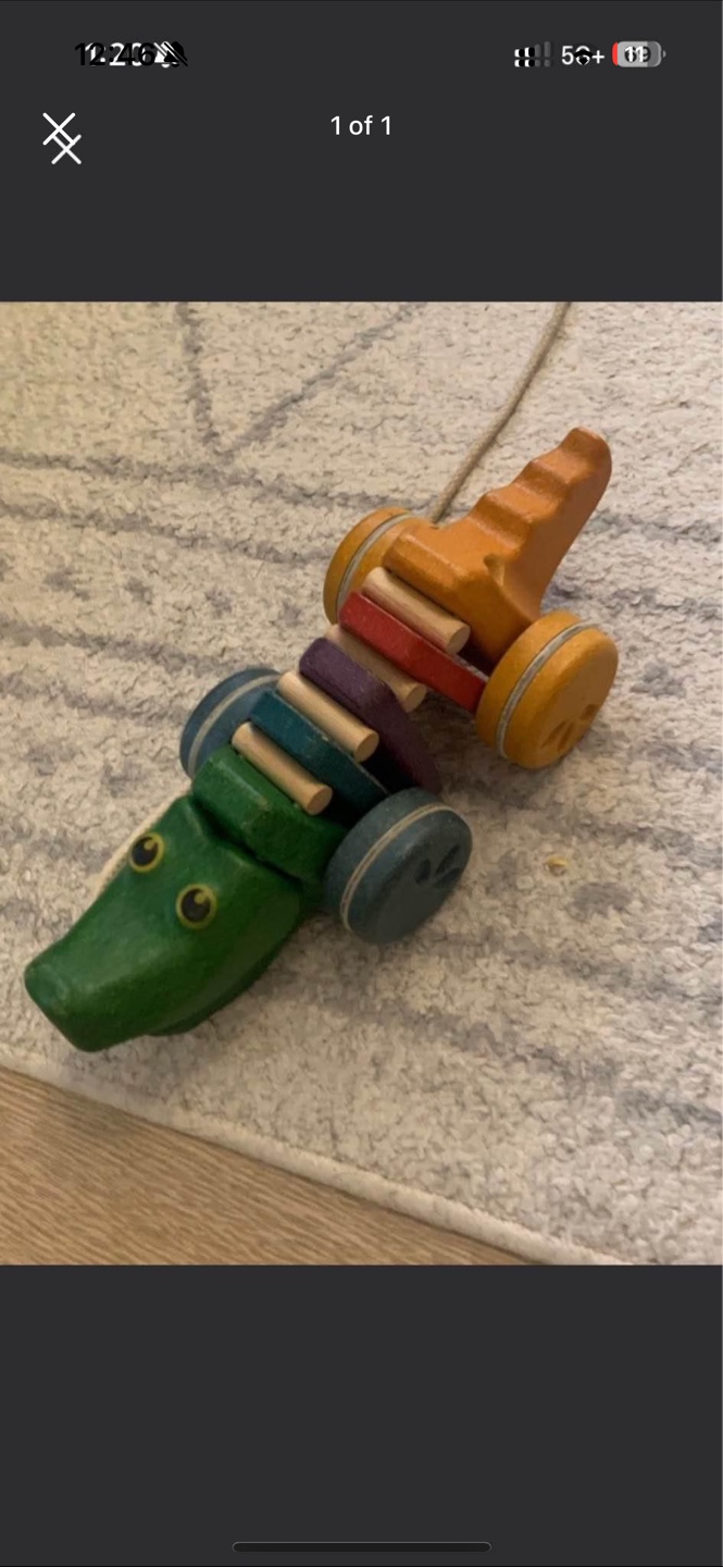 Wooden Alligator Pull Toy plantoys