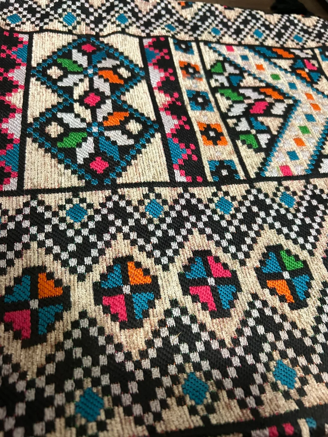 Egyptian Embroidered Cushion Cover - 45x45cm image indicator(2)