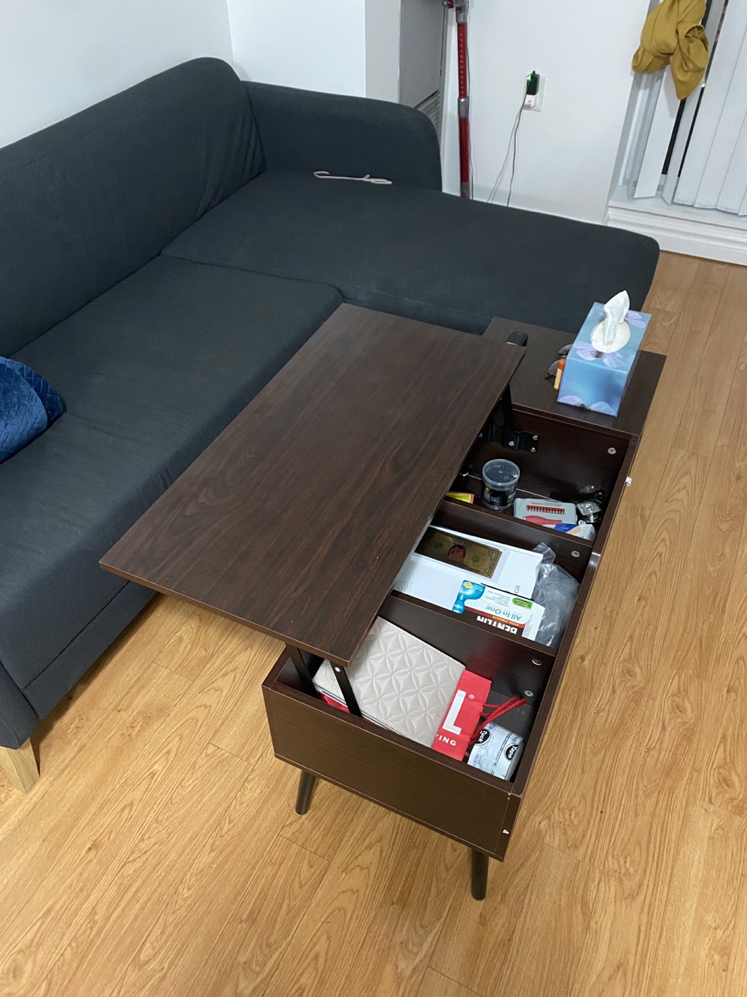 Lift Top Coffee Table with Storage - photo 2