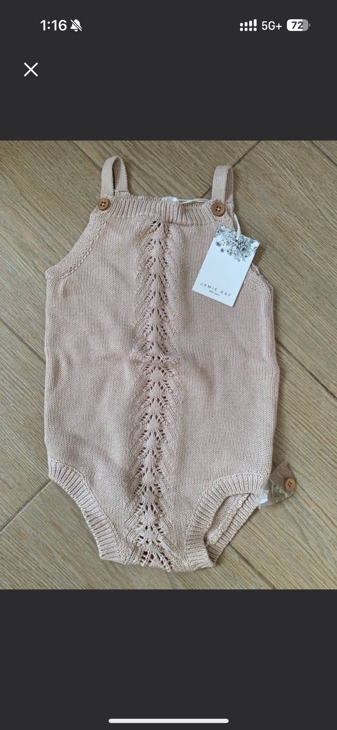Jamie Kay Knit Baby Romper