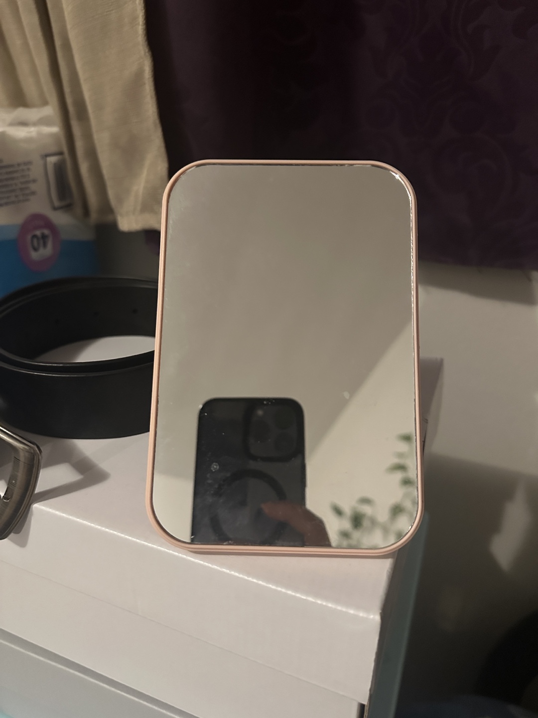 Pink Handheld Mirror