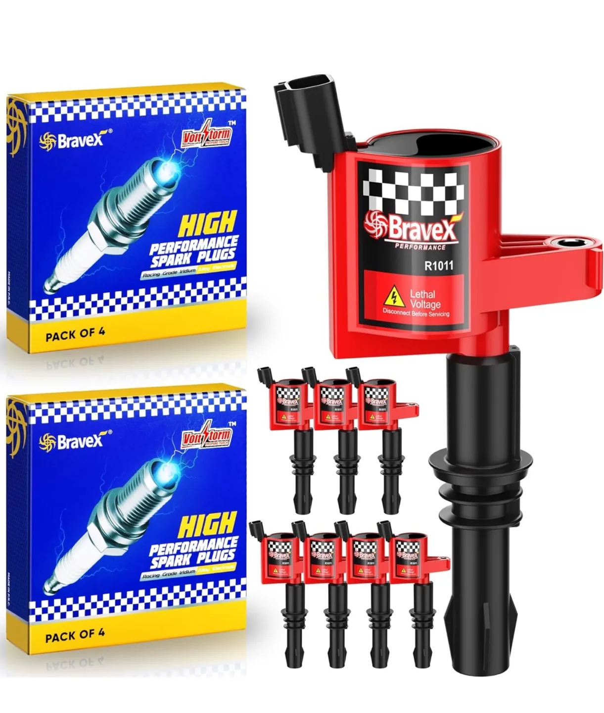 BraveX Performance Ignition Coil Pack of 8 thumbnail