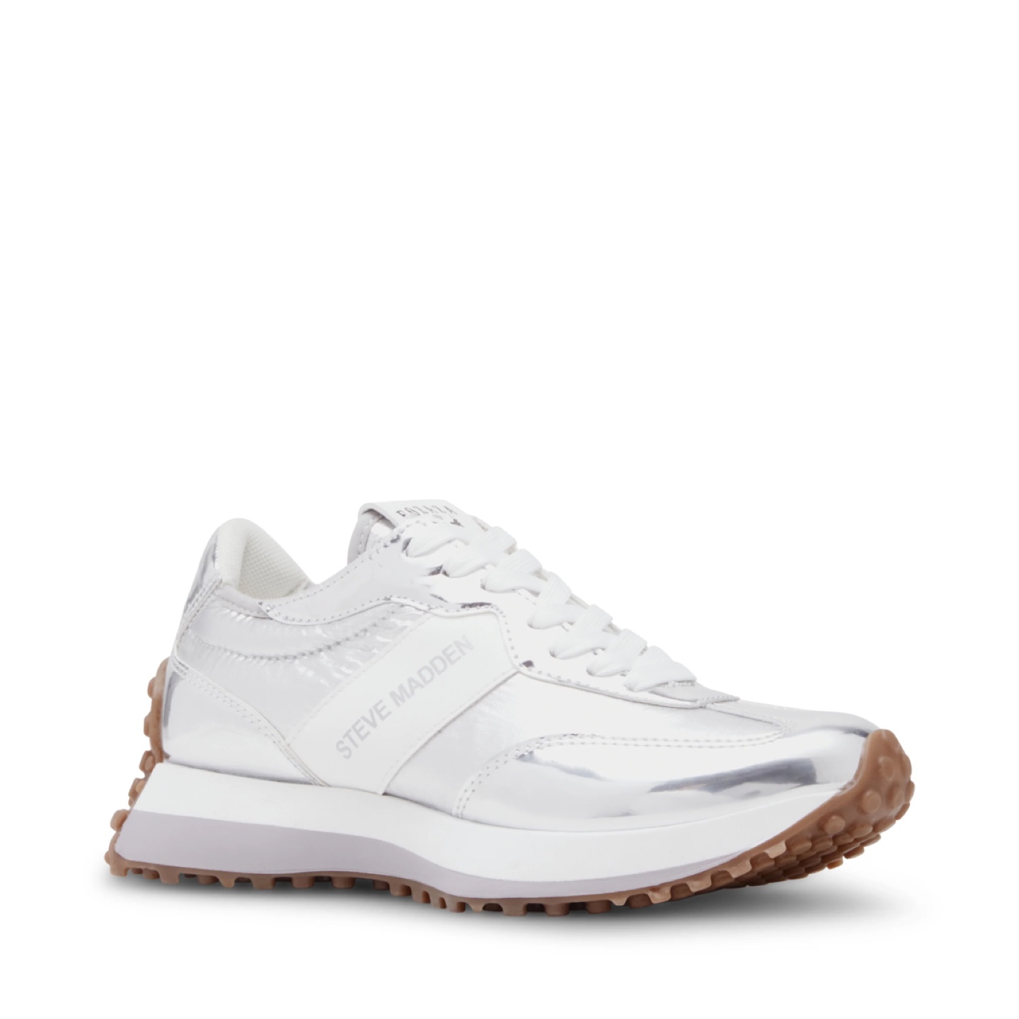 Steve Madden Fozaza Silver Sneakers