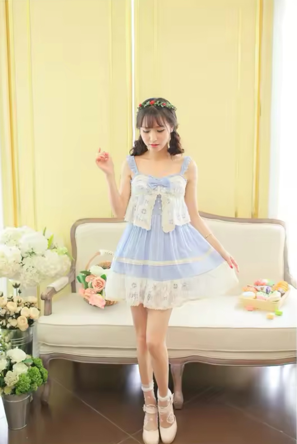 Baby Blue Japanese Liz Lisa Lace Dress - photo 4