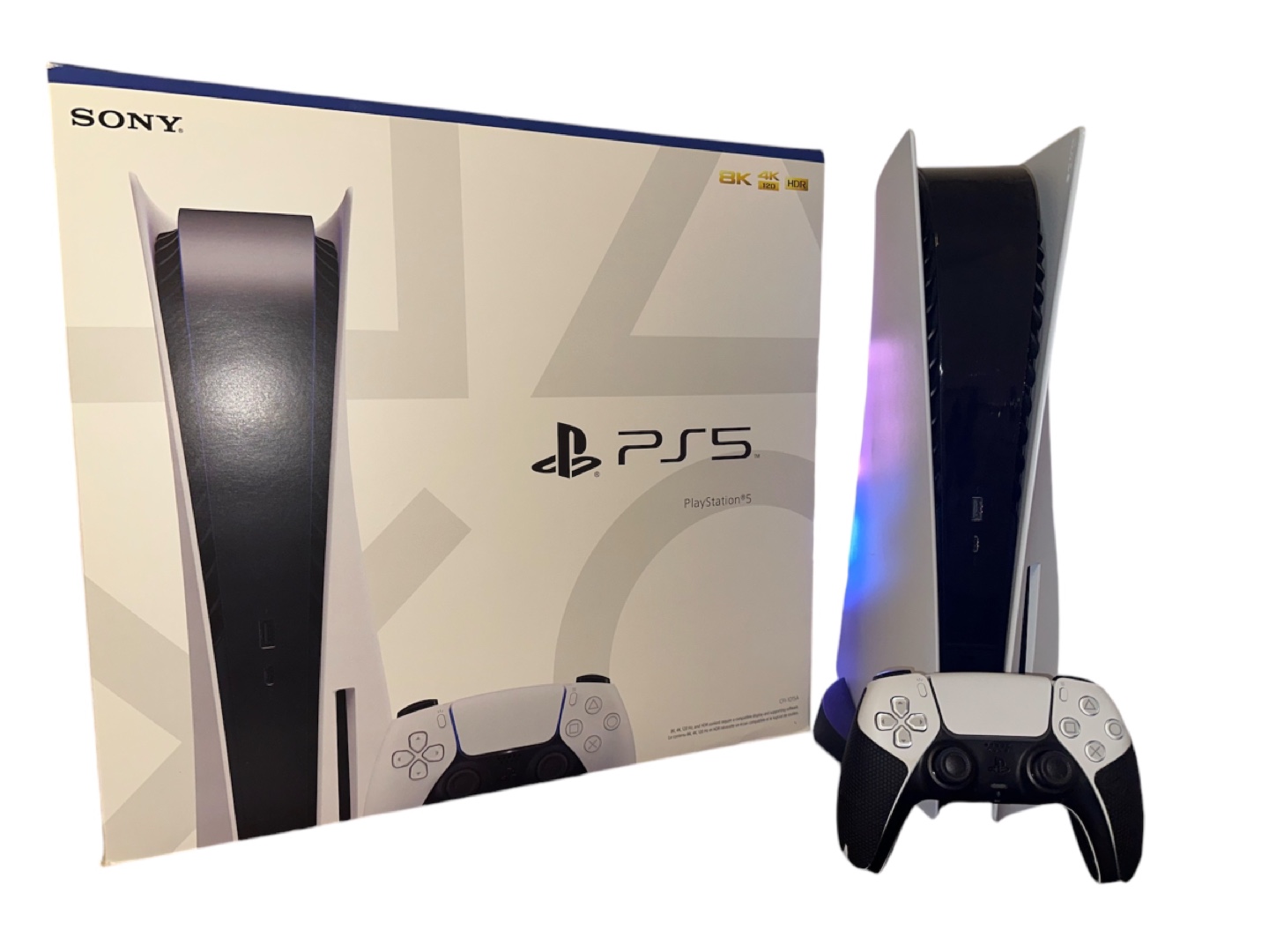 Playstation 5 with Controller, Disc and Stand