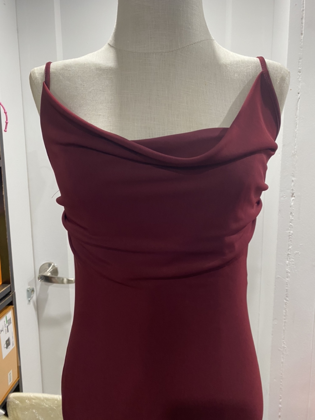 Burgundy Maxi Dress with Straps - photo 2