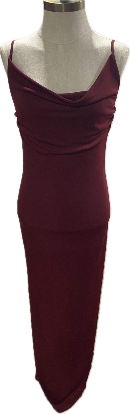 Burgundy Maxi Dress with Straps