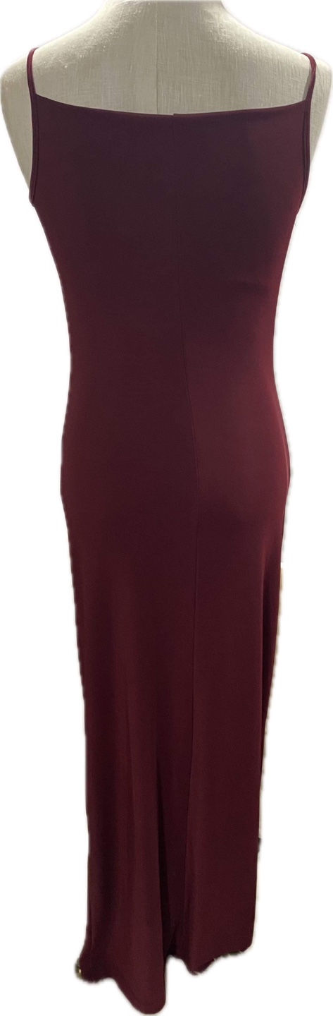 Burgundy Maxi Dress with Straps - photo 4