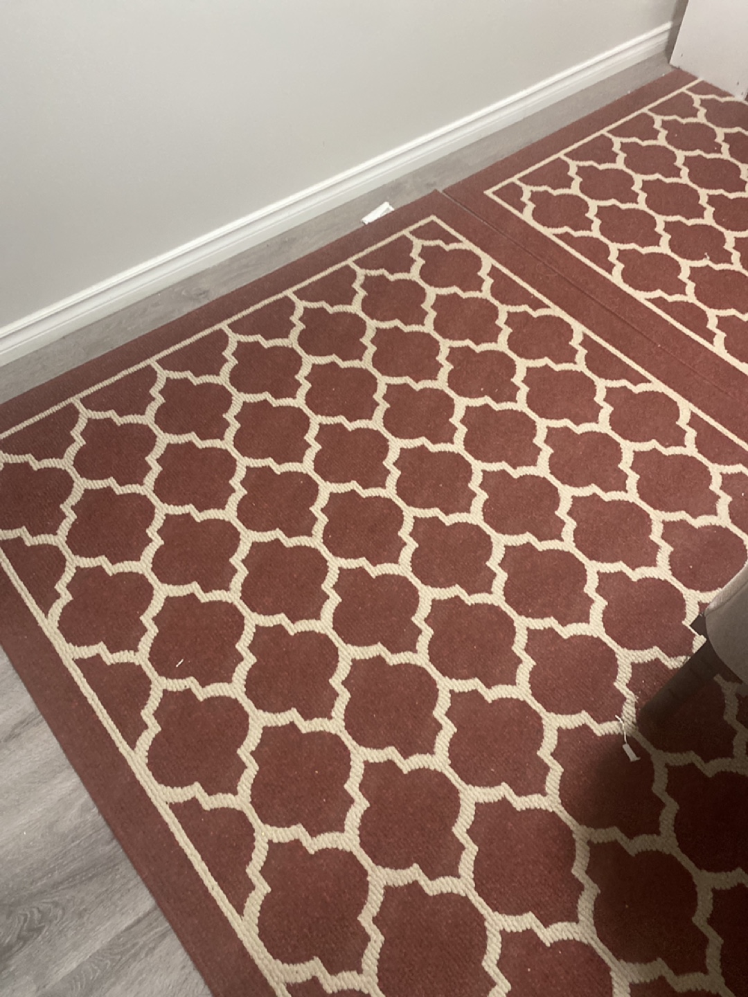 Red and White Area Rug - photo 2