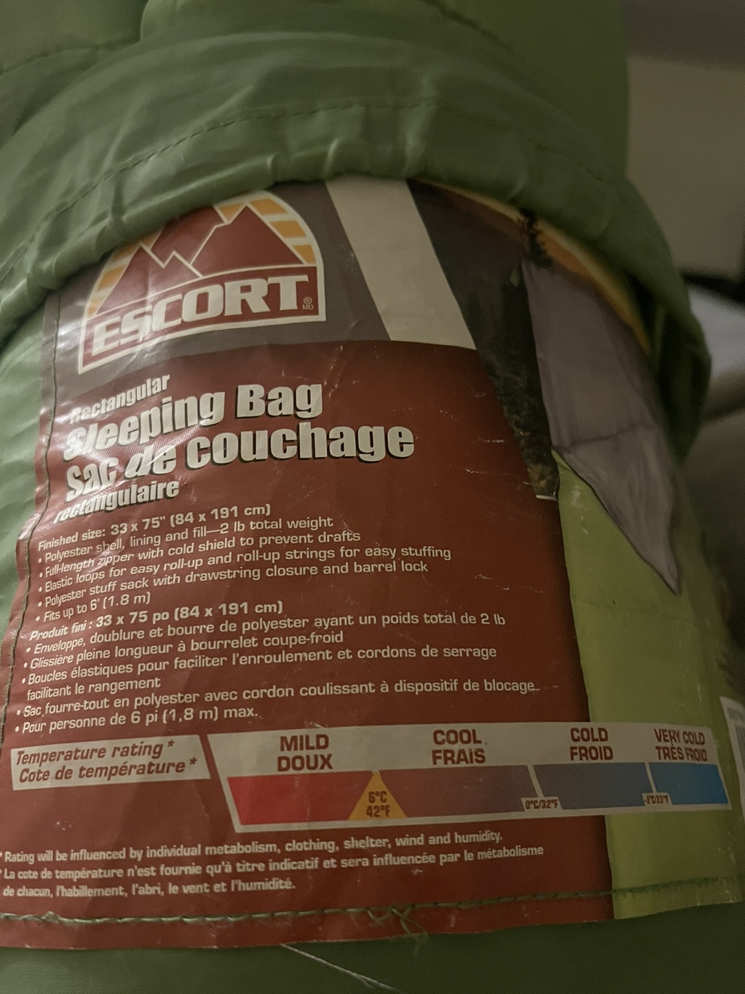 Escort Rectangular Sleeping Bag - photo 2