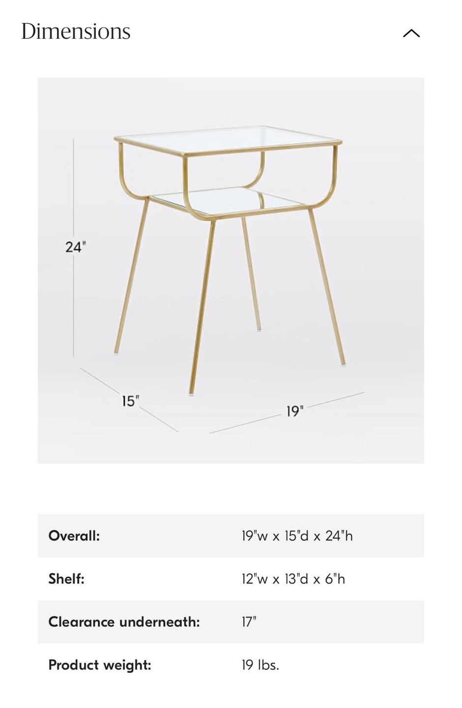 West elm Curved Terrace Nightstand (19") - photo 2