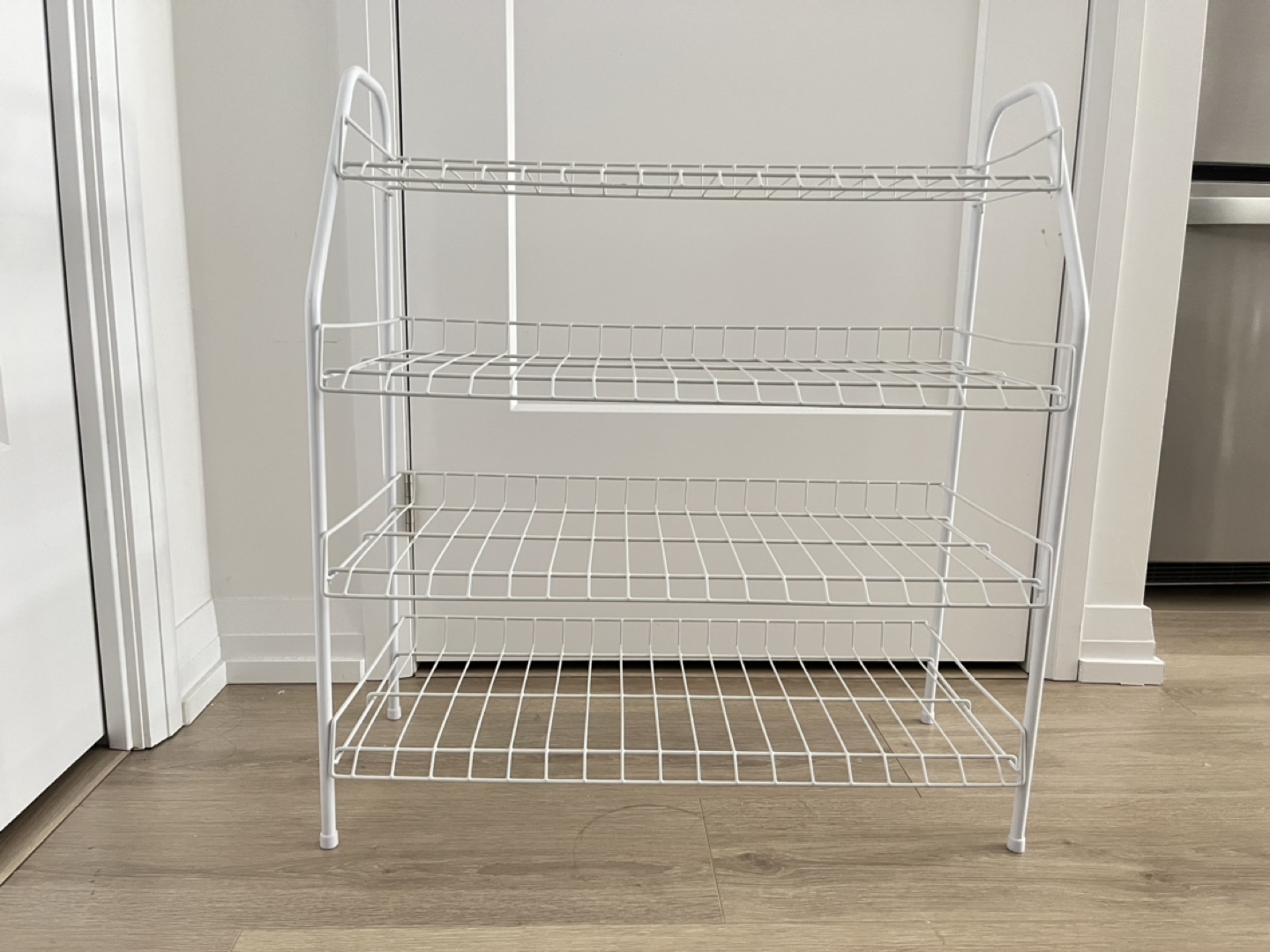 White 4-tier shoe rack - photo 2