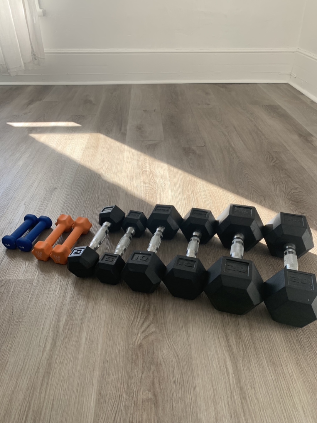 Dumbbell Set - 1, 2, 5, 10, 20 lbs