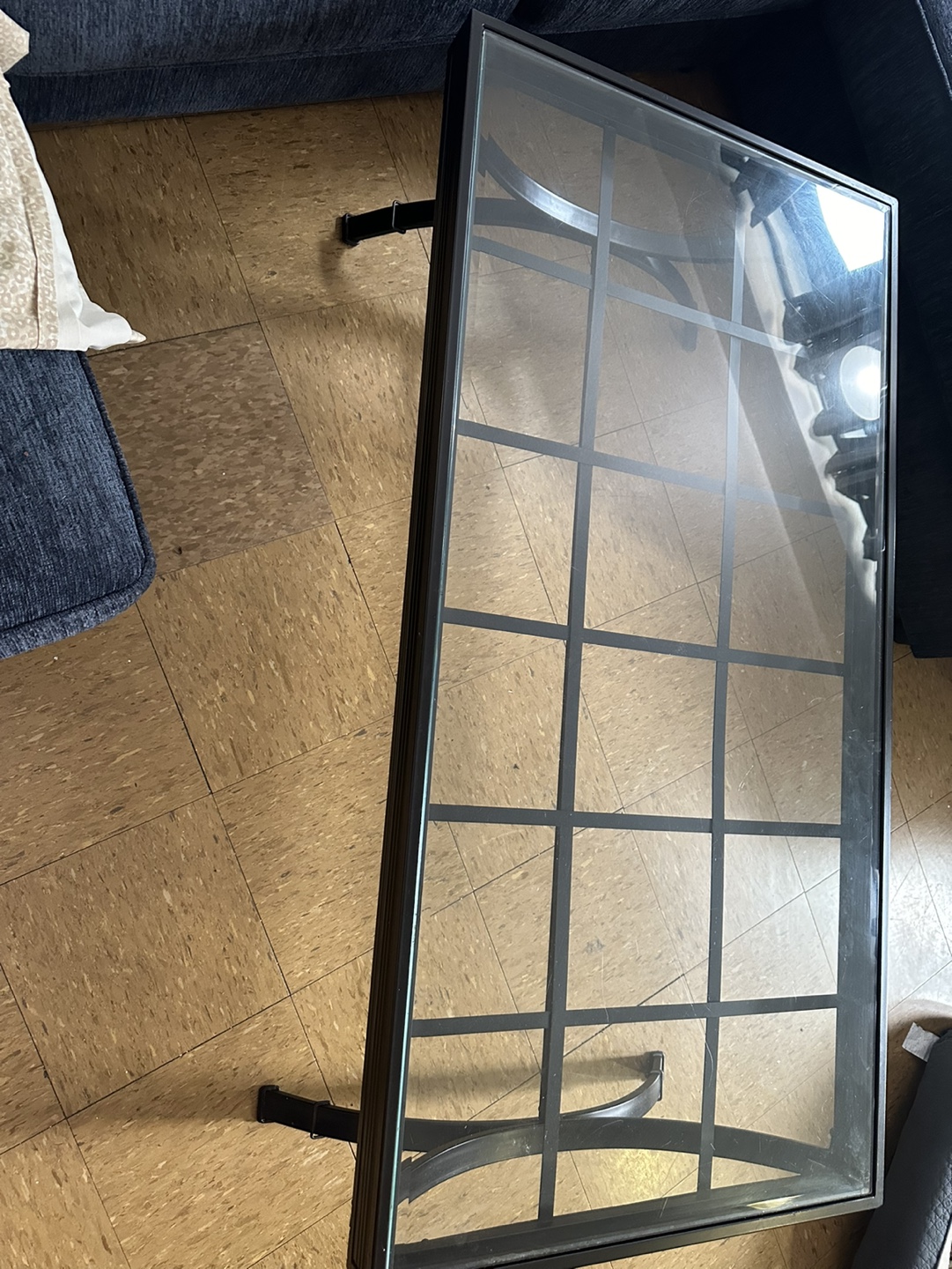 Glass coffee table with 2 end glass table - photo 2