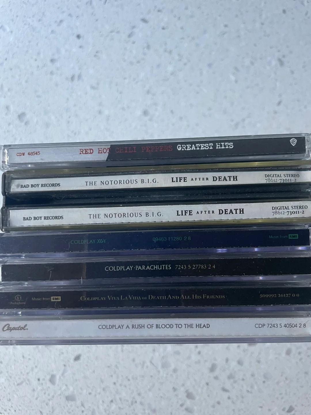 CDs: Coldplay, Red Hot Chilli Peppers, The Notorious B.I.G. thumbnail