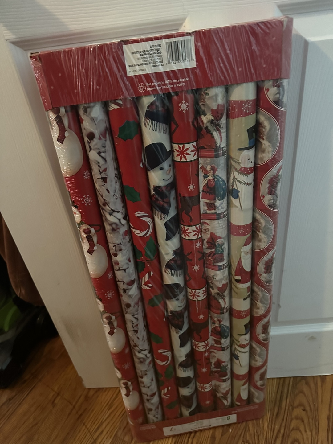 8 Rolls Holiday Time Christmas Wrapping Paper - photo 2