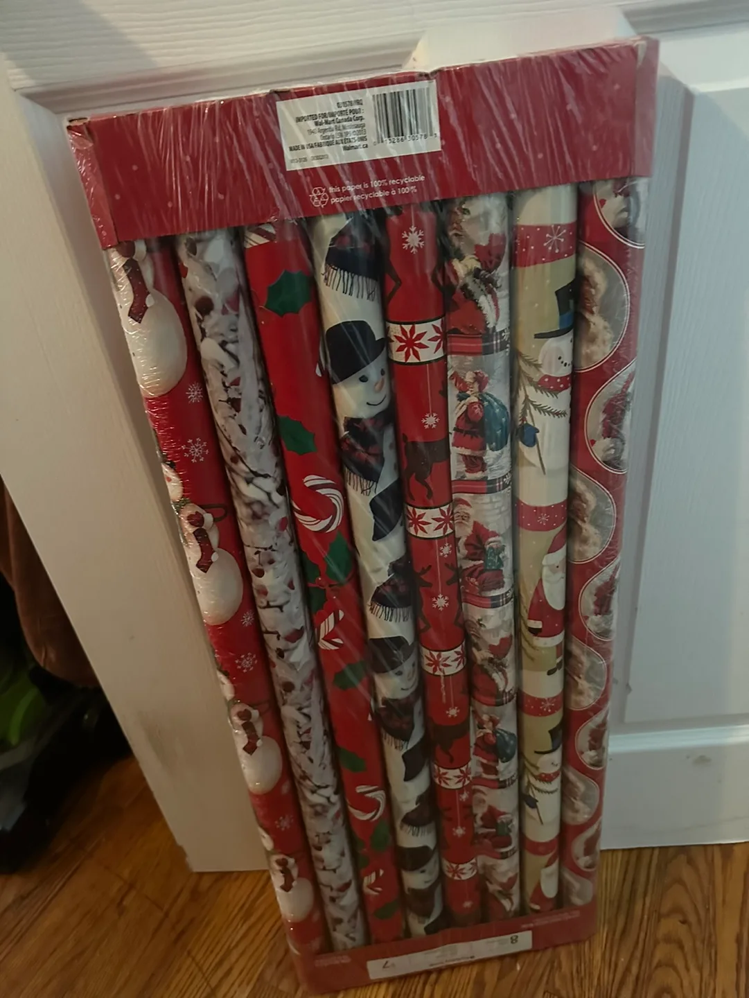 8 Rolls Holiday Time Christmas Wrapping Paper image indicator(2)