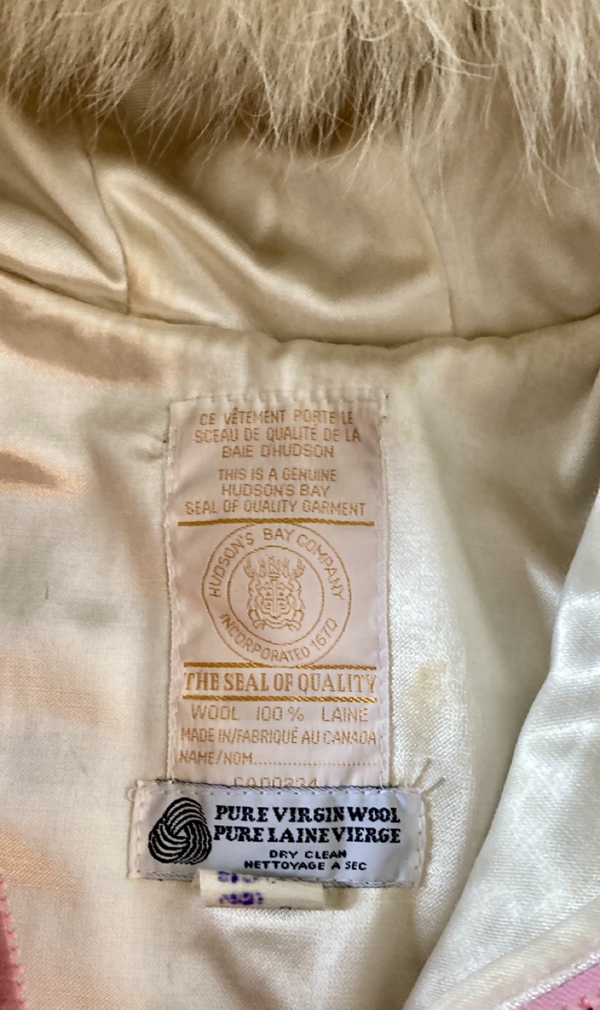 Vintage Hudson's Bay Company Pink Wool Parka with Fur Hood - photo 2