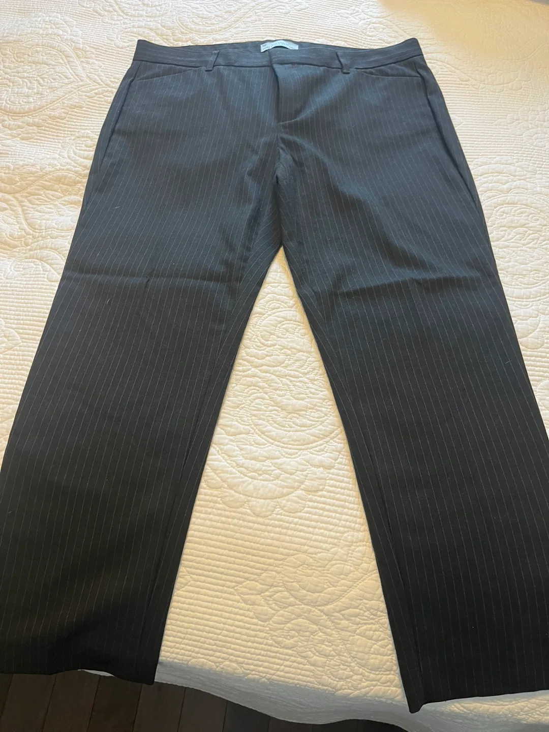 Gap black pinstripe pants Brand NewSize 10 image indicator(2)
