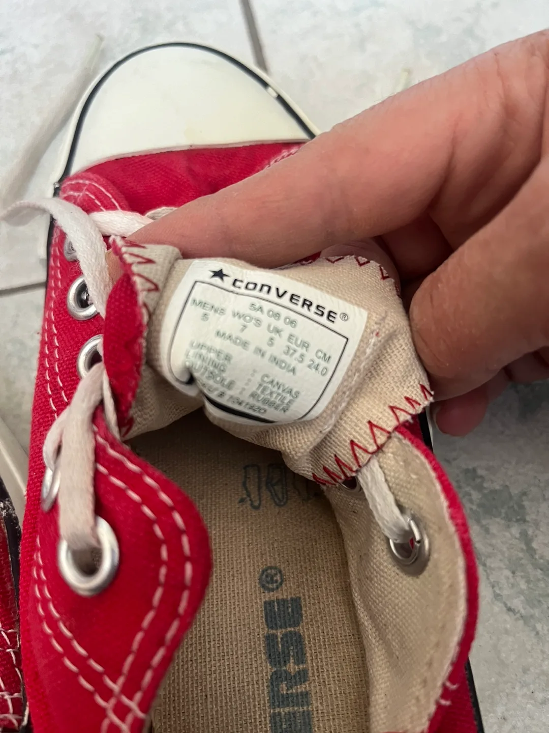 Red Converse All Star Sneakers image indicator(4)