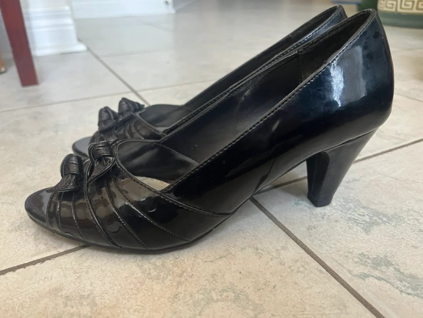 Easy Street Black Peep Toe Heels image indicator(3)