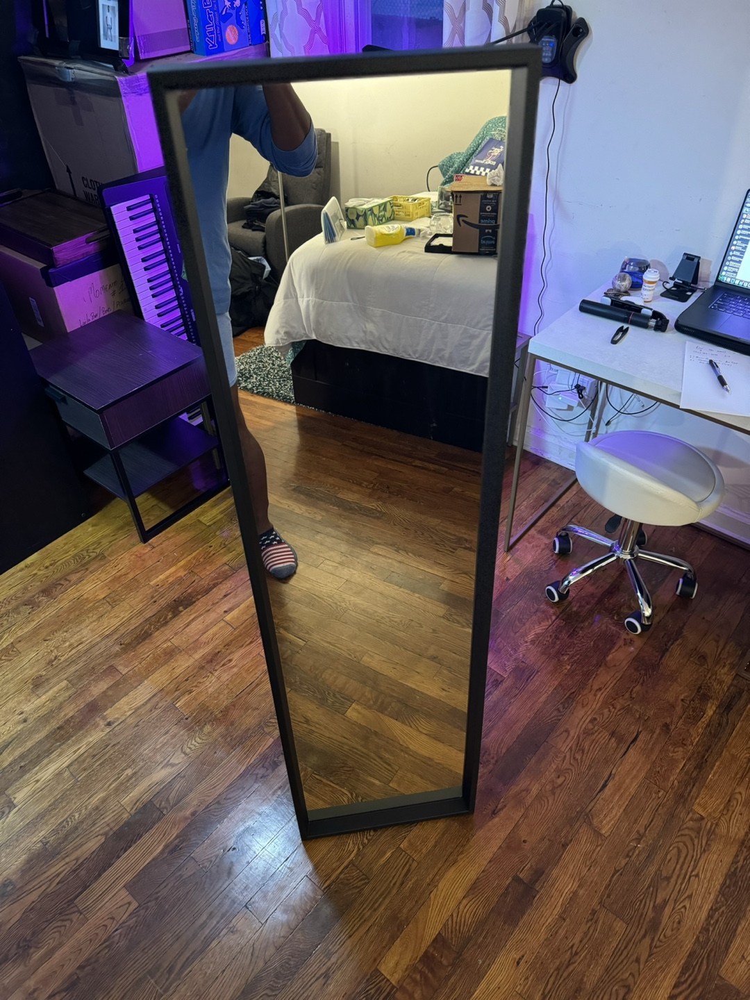 Full Length Mirror with Black Frame