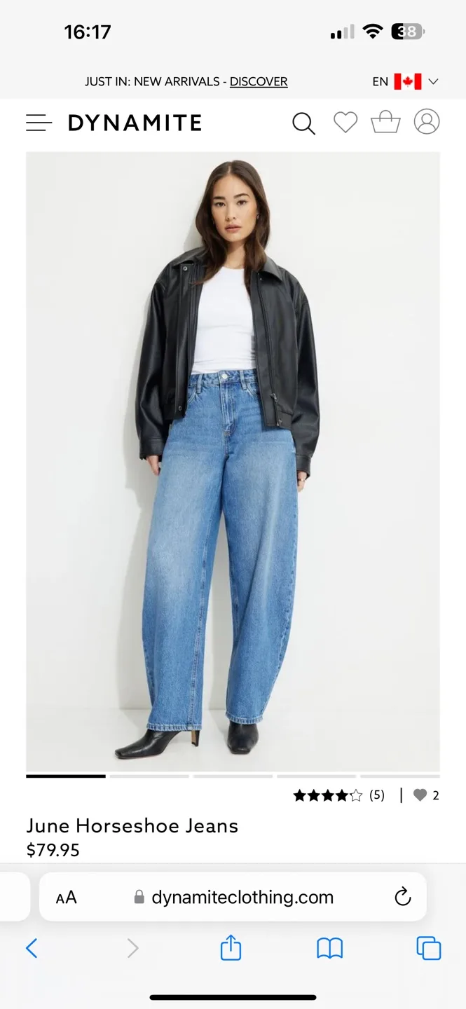 Dynamite June Horseshoe Barrel Jeans thumbnail