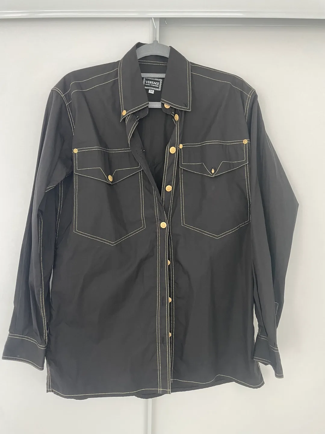 Vintage Versace Jeans Couture Black Button Up Shirt image indicator(2)