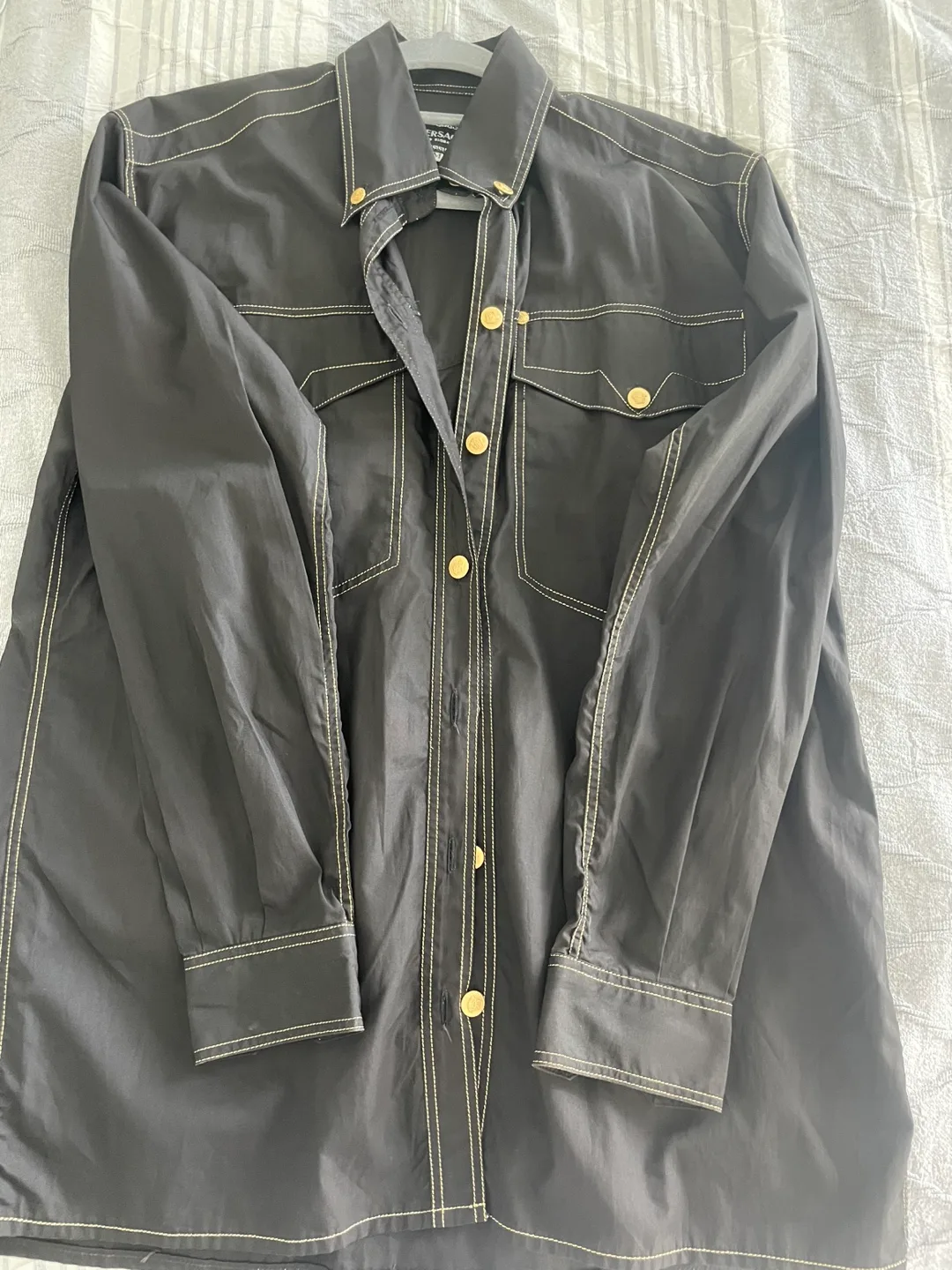 Vintage Versace Jeans Couture Black Button Up Shirt image indicator(6)