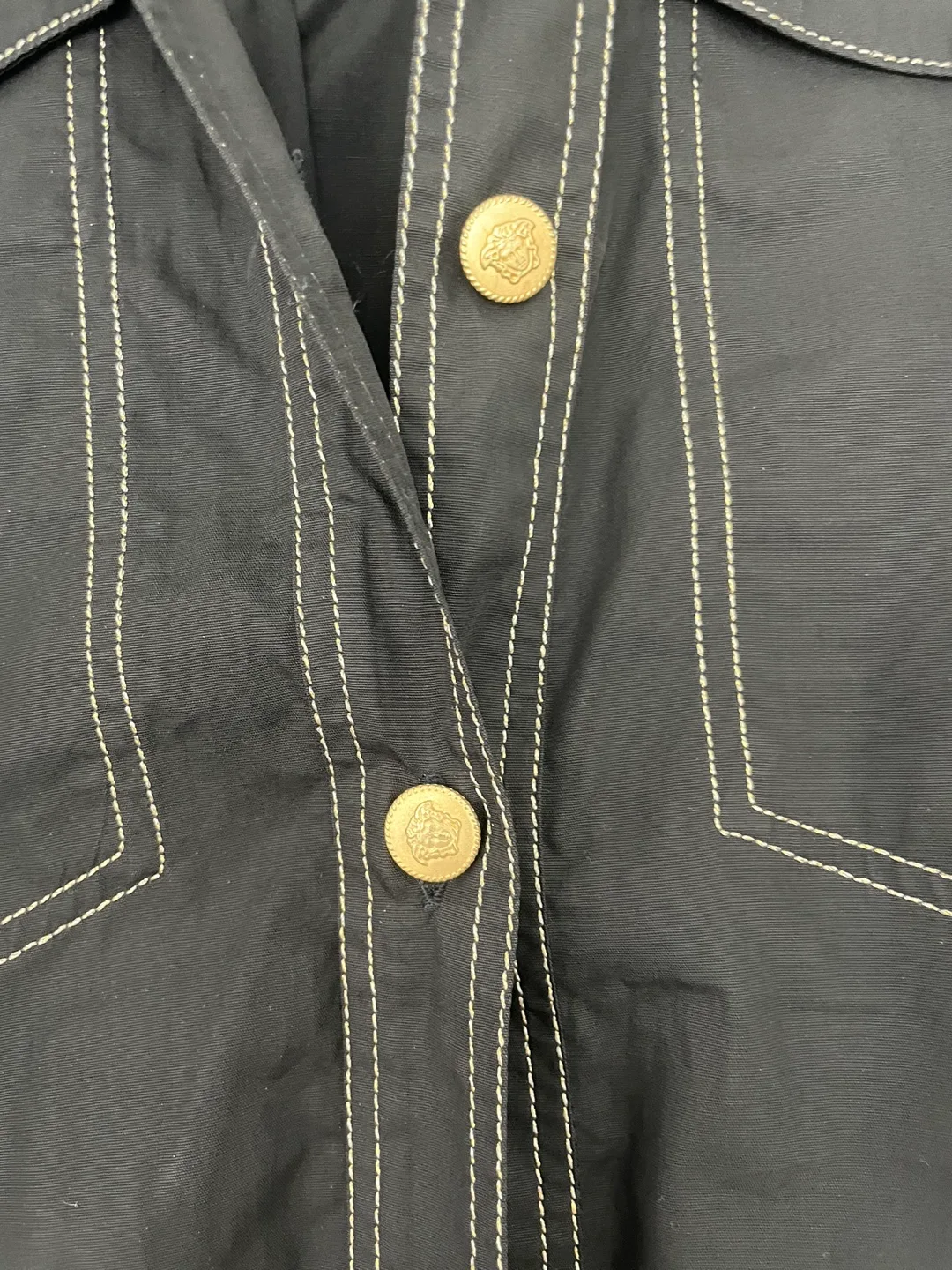 Vintage Versace Jeans Couture Black Button Up Shirt image indicator(10)