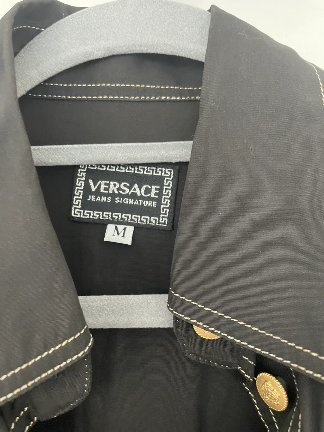 Vintage Versace Jeans Couture Black Button Up Shirt image indicator(9)