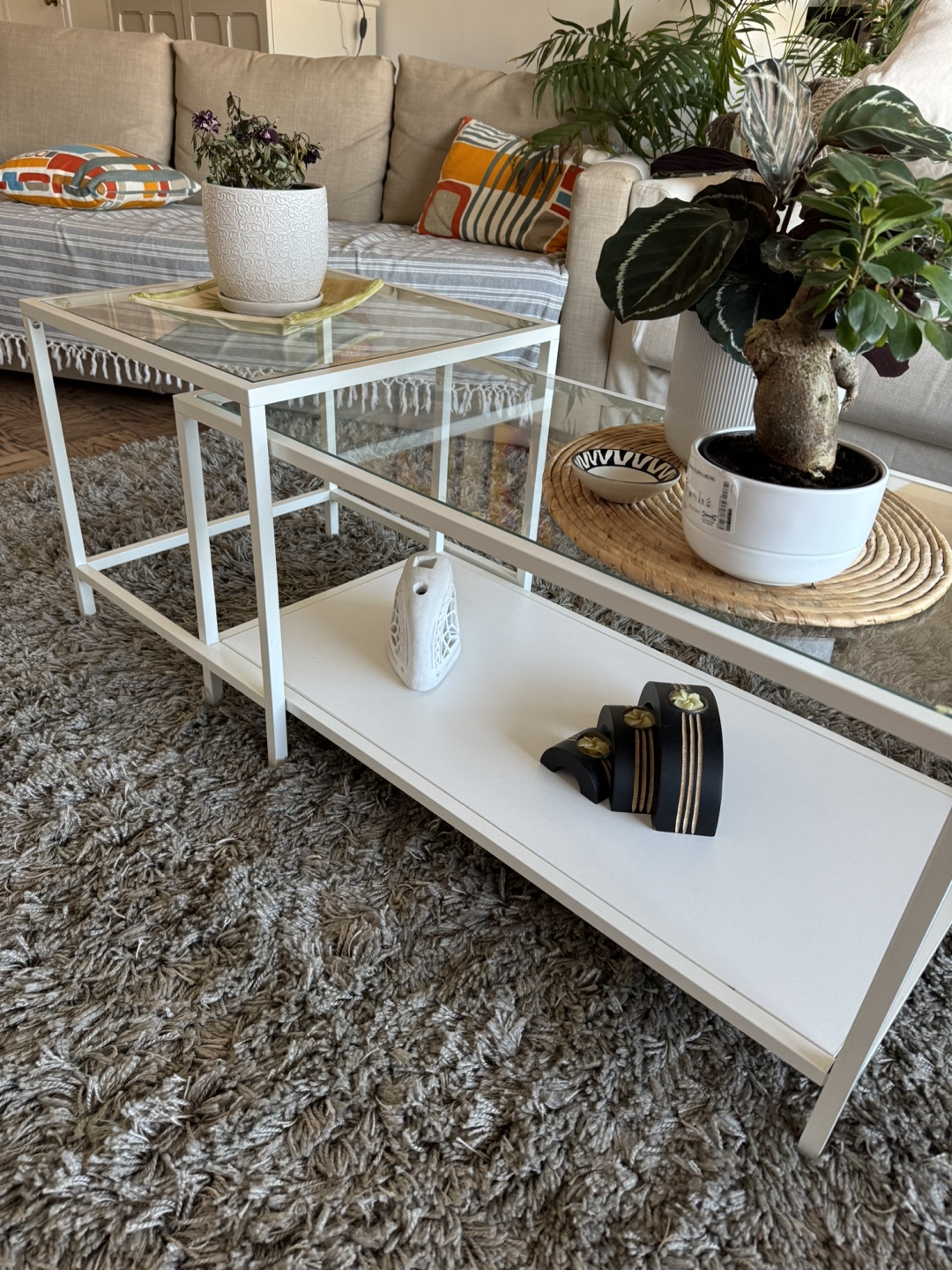Glass Top Coffee Table Set - photo 3