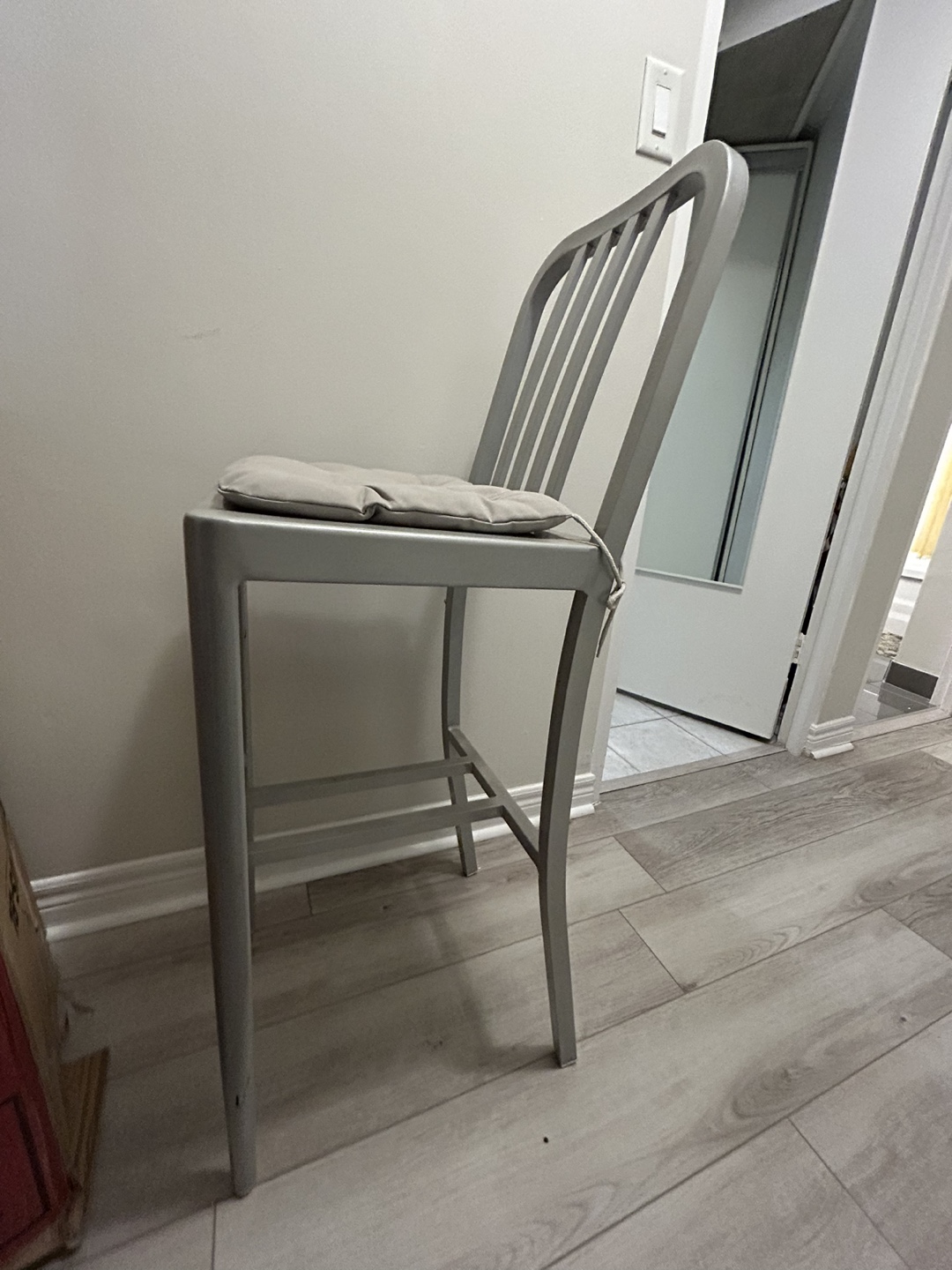 Metal Bar Stool with Cushion - photo 5
