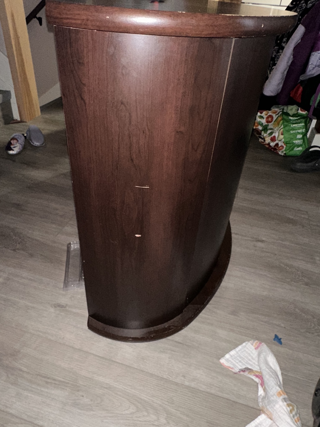 Curved wooden cabinet tv stand - photo 4