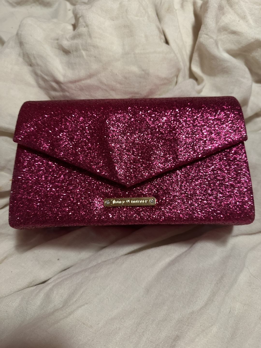 Juicy Couture Pink Glitter Clutch