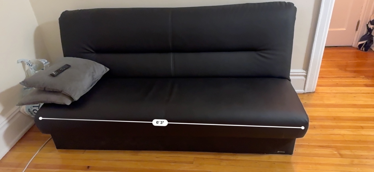 Black Futon Couch - photo 2
