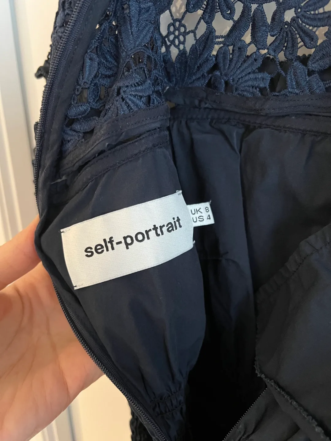 Self Portrait Navy Lace Dress image indicator(5)