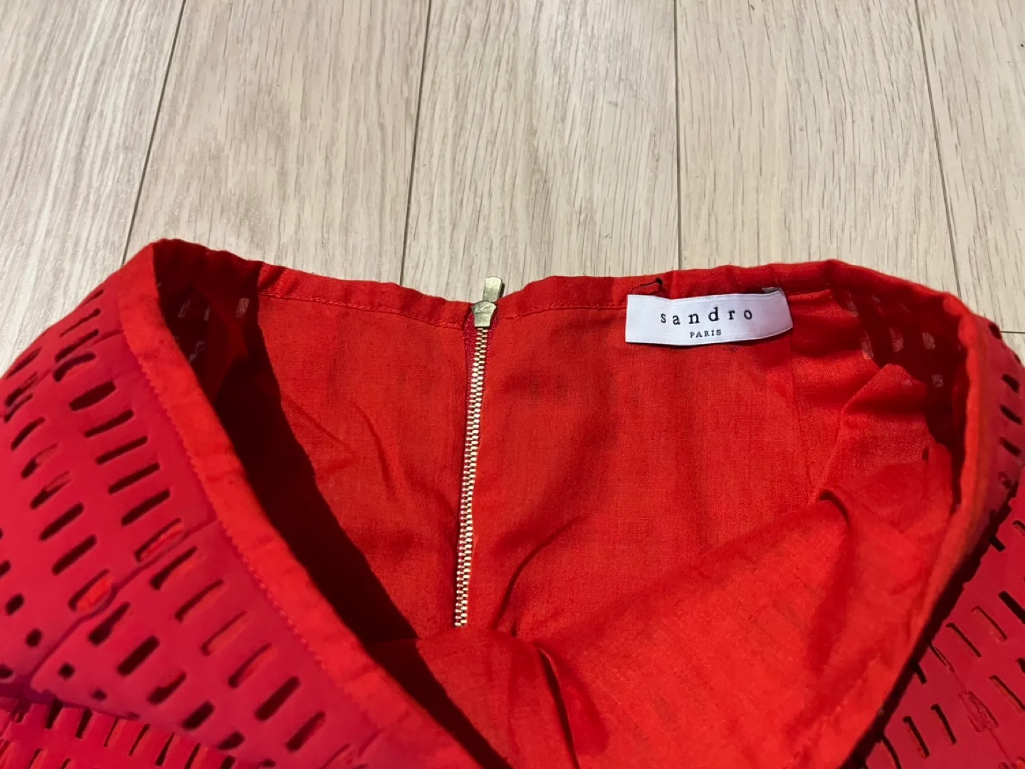 Sandro Red Cutout Skirt image indicator(3)