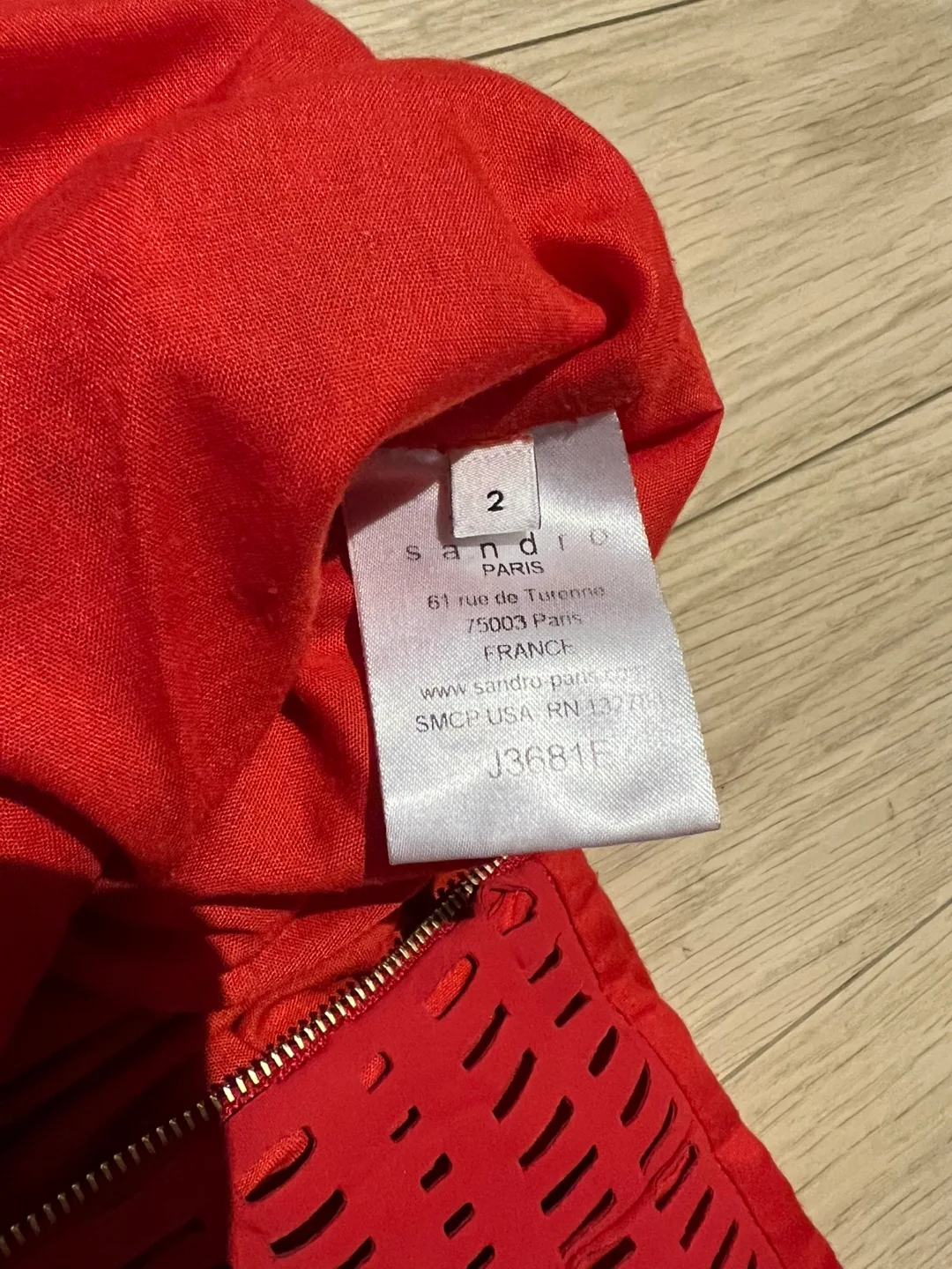 Sandro Red Cutout Skirt image indicator(5)