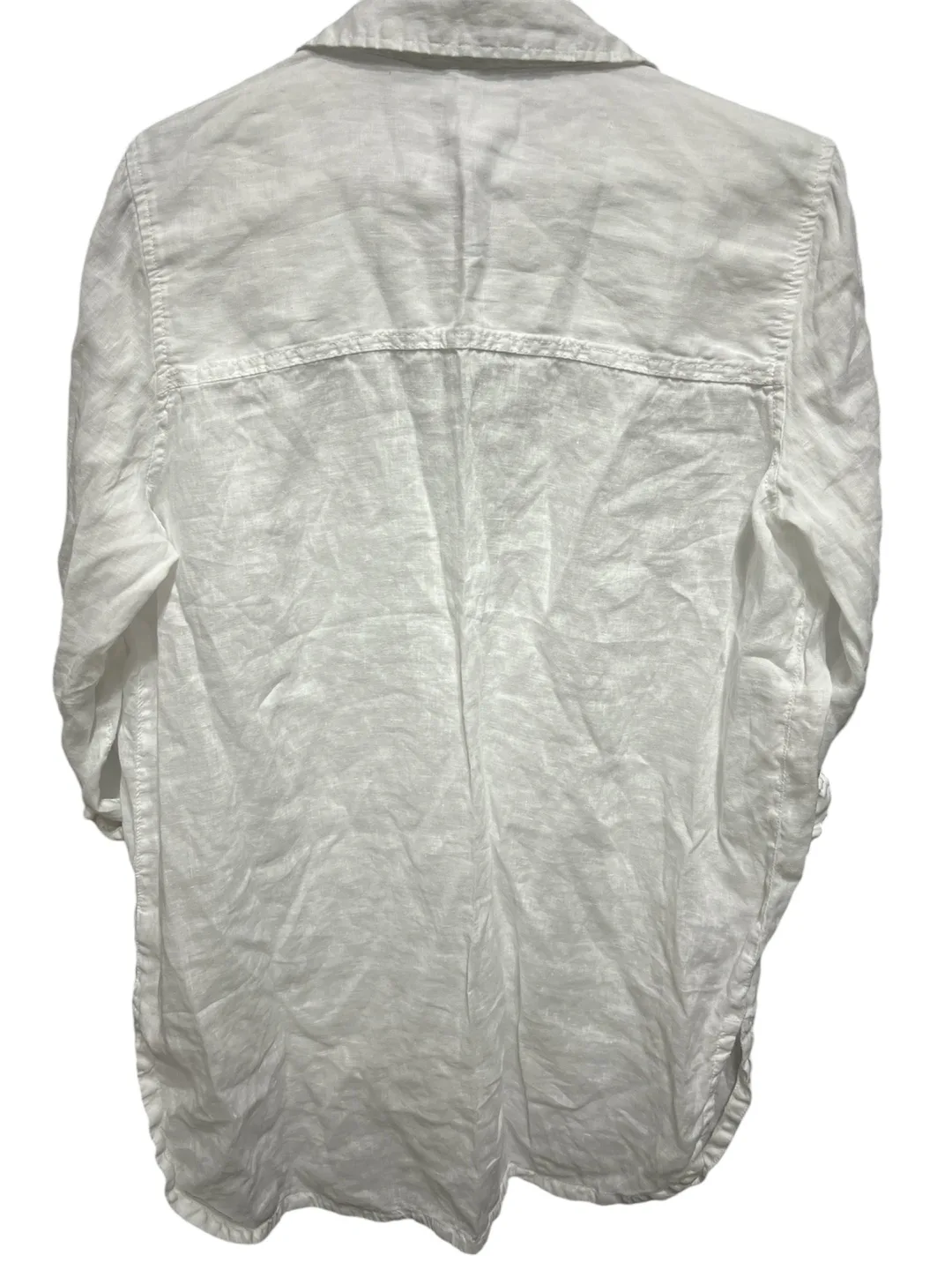 Sigrid Olsen White Linen Button Down Shirt image indicator(4)