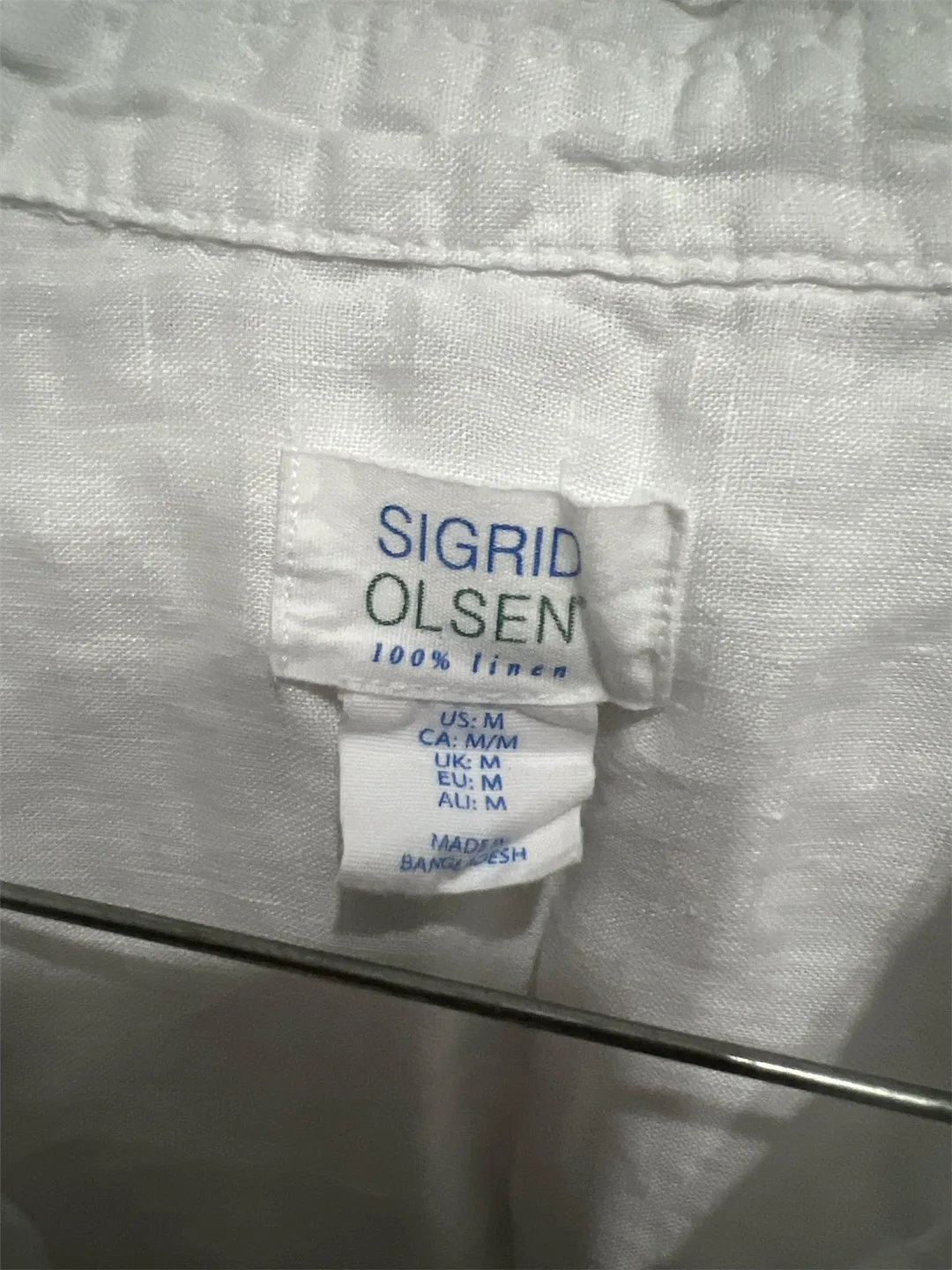 Sigrid Olsen White Linen Button Down Shirt image indicator(3)