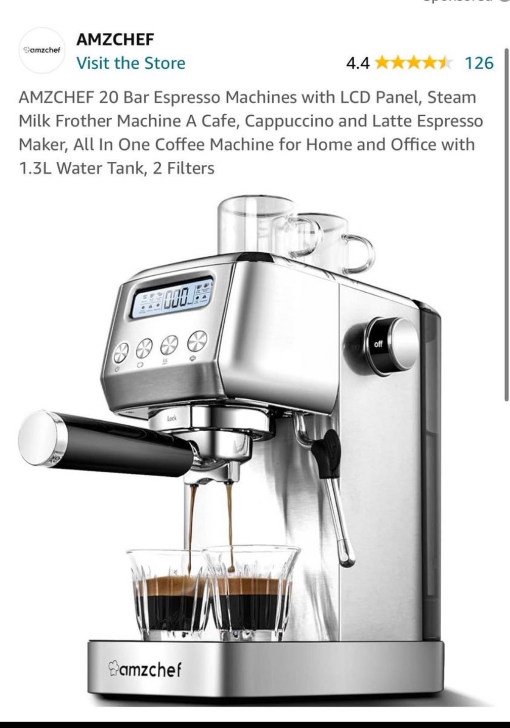 AMZCHEF Espresso Machine with Milk Frother