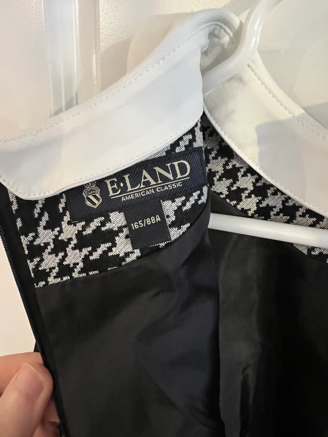 Eland Black and White Houndstooth Dress image indicator(3)