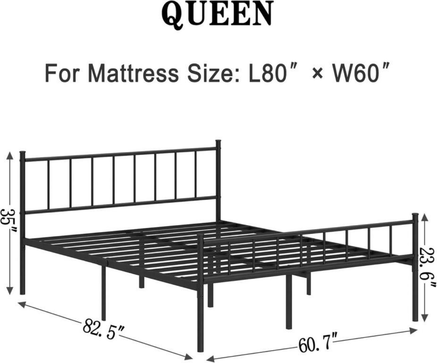Queen Metal Bed Frame - photo 2