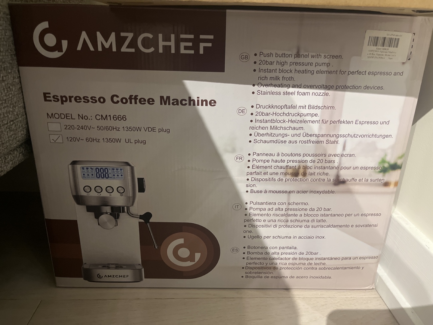 AMZCHEF Espresso Machine with Milk Frother - photo 2